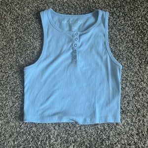 Blue, cropped halter top from Aeropostale. Barely worn, no stains or rips.